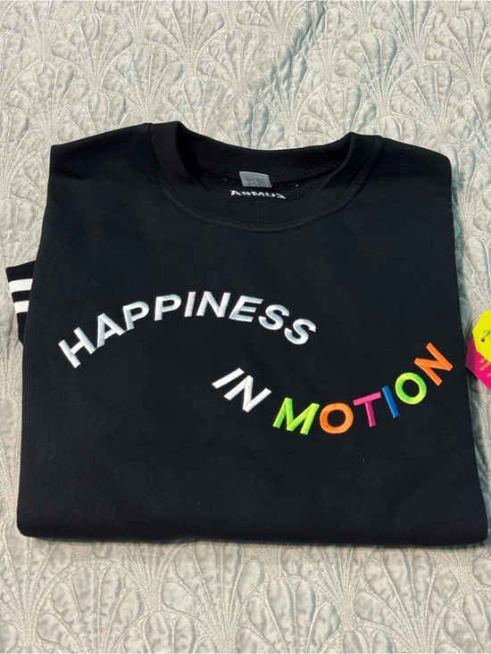 Zumba Fitness Other - Zumba Fitness Black 'Happiness in Motion' Graphic Sweatshirt Medium Nwt